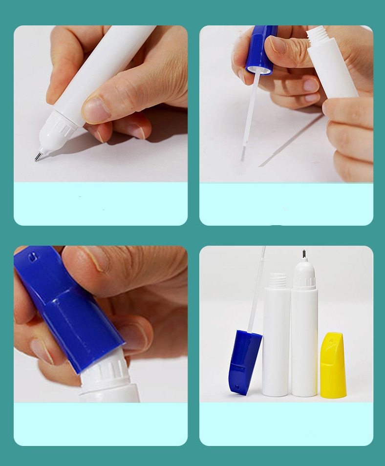 Refillable automotive touch-up paint pen 0.7mm micro tip and brush for OEM scratch repair