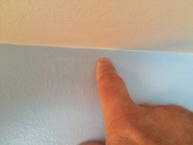 These are the best paint pens for wall touch up and do a great job of painting the seam between the wall and the ceiling.